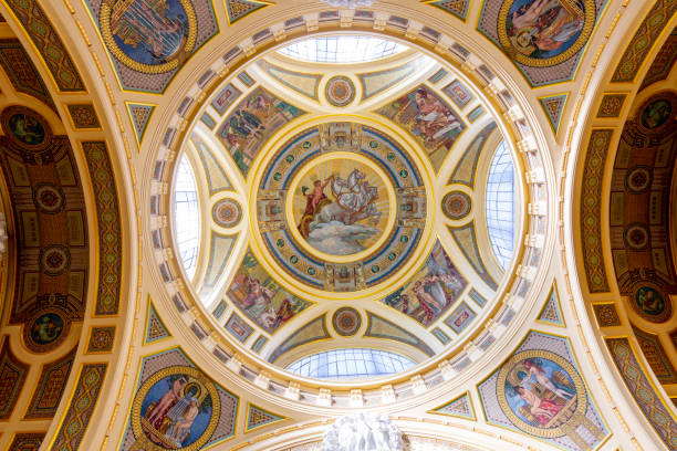 istock Decorated ceiling in Szechenyi Thermal Bath in Budapest, Hungary 1356169674