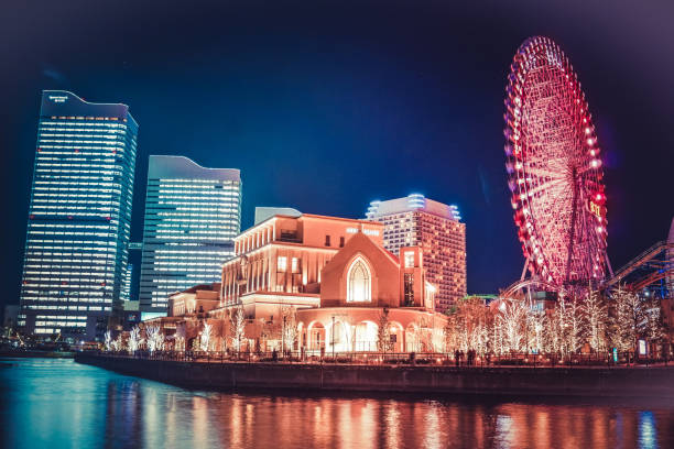 横浜みなとみらいの夜景 - 18801 ストックフォトと画像