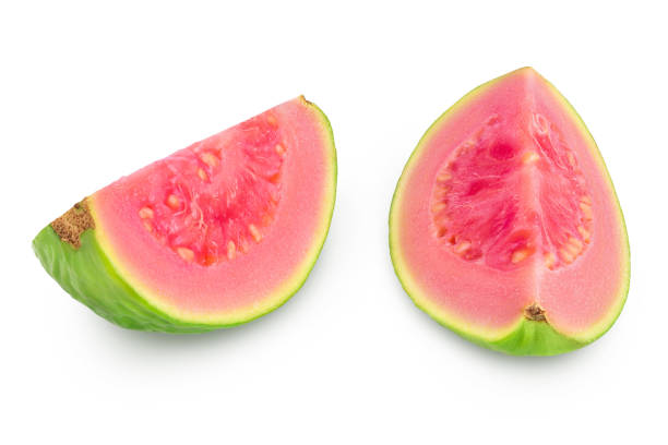 istock Guava fruit isolated on white background with clipping path and full depth of field 1356172976