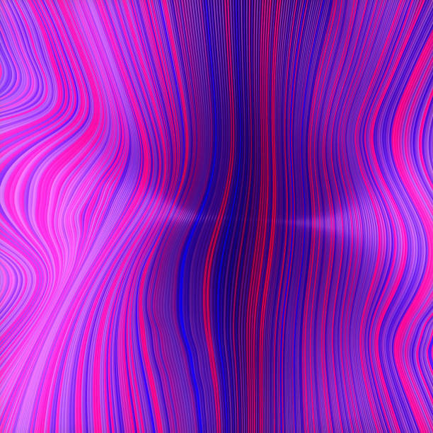 istock Abstract multicolored wavy wires. 3d rendering digital illustration. Line art design element. Futuristic digital texture 1356175338