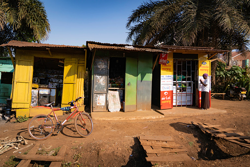 Stall in Jinja along central road, where to shop.