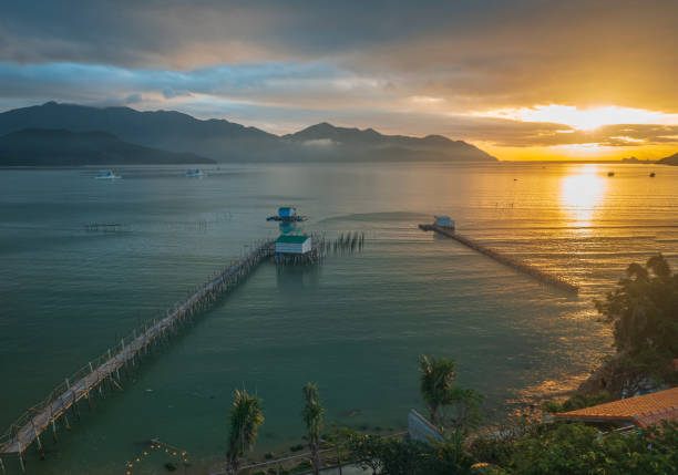 istock Wooden bridge on the sea 1356183145
