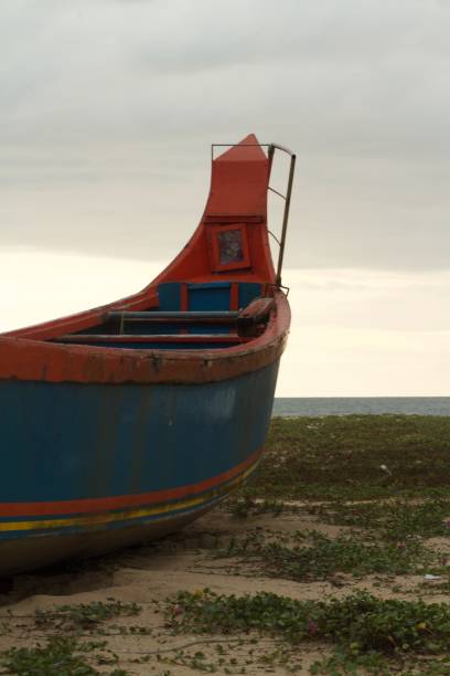 istock fishing boat on the beach sand 1356187251