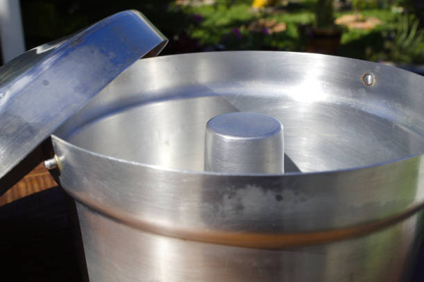 istock Metal pan used for cakes and sweets 1356190107
