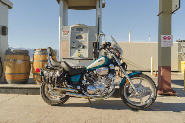 Motorcycle on a road.