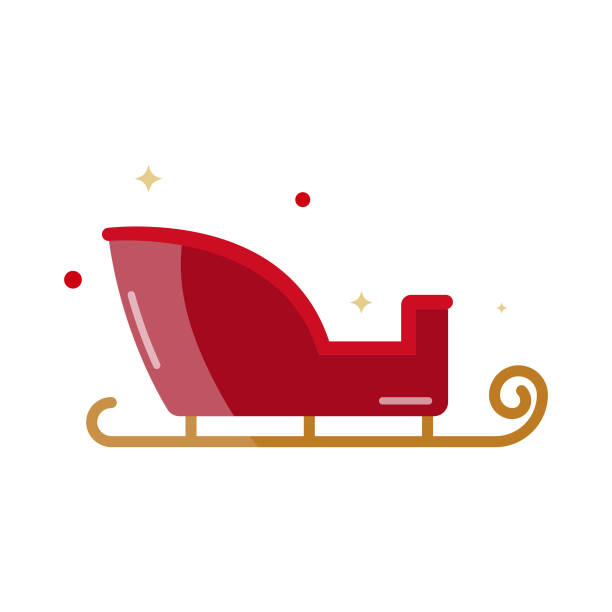 сани иконка векторный дизайн. - sleigh stock illustrations