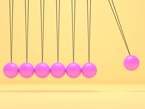 istock Pink newton balance 1356196385