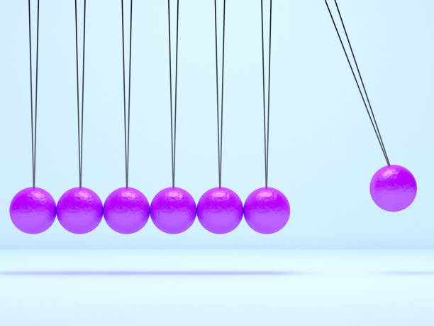 istock Purple newton balance 1356196456