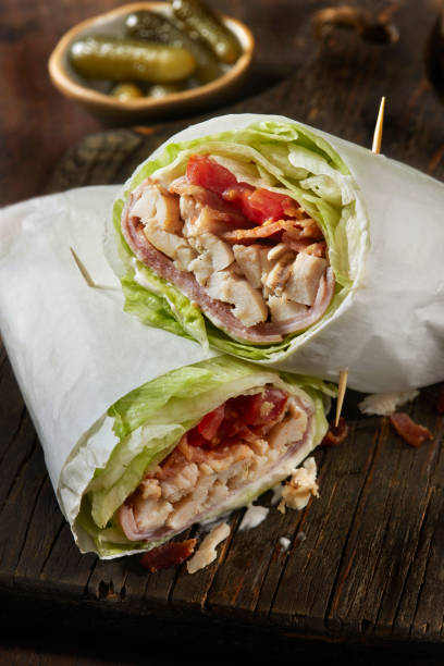 istock Roast Chicken BLT Lettuce Wrap Sandwich 1356198172