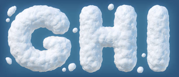 istock Snowy alphabet with letters G, H, I 1356200067