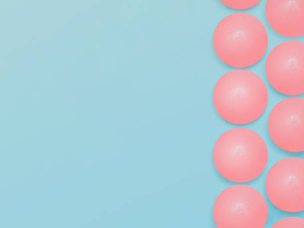 istock Pink balloons. Photo in minimal style with copy space. 1356204408