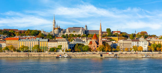 istock Buda hill with Fisherman Bastion and Danube river, Budapest, Hungary 1356208755