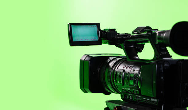 istock TV camera in a professional chroma key studio. VFX, Livestream, Live 1356211387