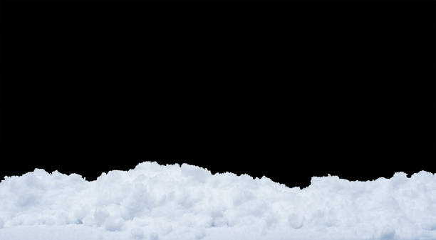 クリスマスの背景画像の前景の境界線またはフレームとして使用される白い雪のエッジ - snowdrift ストックフォトと画像