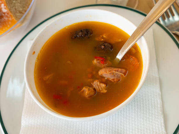 istock Stewed lentils with sausages, spanish Riojan lentils 1356213369