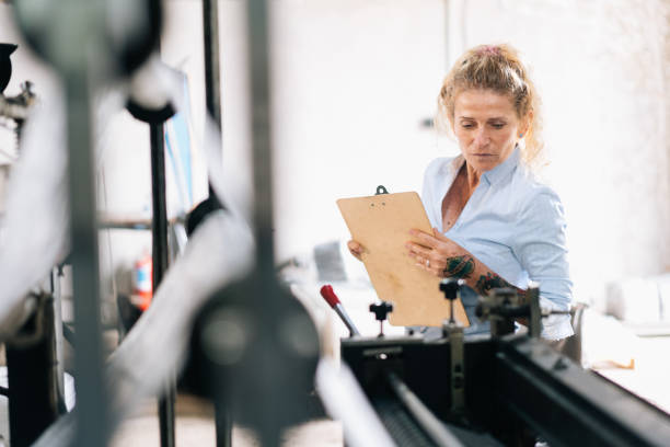 istock Entrepreneur working in plastic recycling factory 1356214316