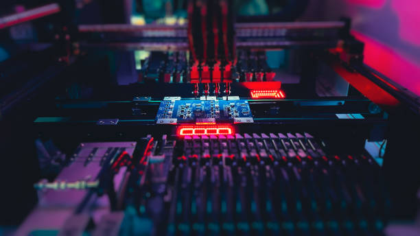 istock Digital chip production for industry: digital integration of new technologies. 1356214317