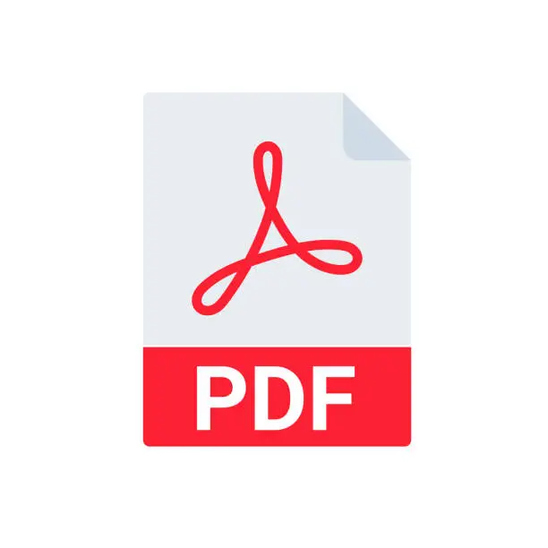 Vector illustration of PDF file icon format. Pdf download document image button vector doc icon