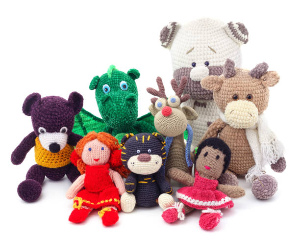 istock Pile of knitted toys. 1356214643