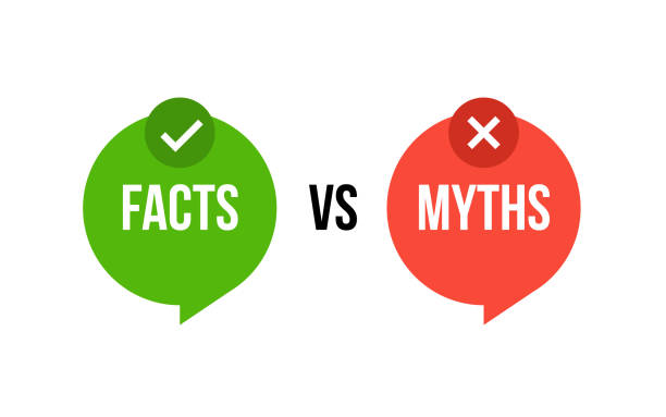 Myths vs fact check icon. Fake or true bubble concept rumor news vector logo background Myths vs fact check icon. Fake or true bubble concept rumor news vector logo background. fact bubble stock illustrations