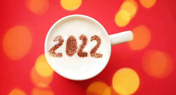 istock 2022 on coffee foam top view 1356214802