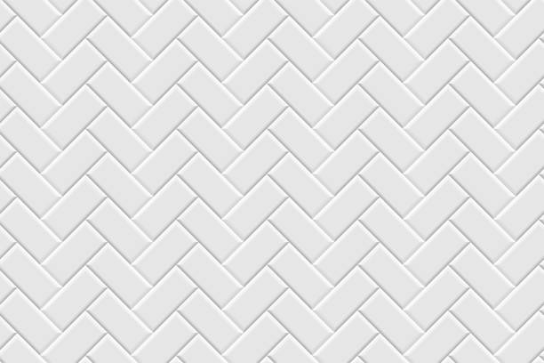 ilustraciones, imágenes clip art, dibujos animados e iconos de stock de azulejos de metro con patter de espiga, textura sin costuras diagonal del metro, pared de ladrillo cerámico - herringbone