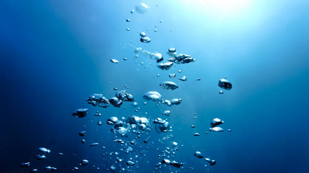 istock Underwater art of air bubbles in rays of light 1356225511