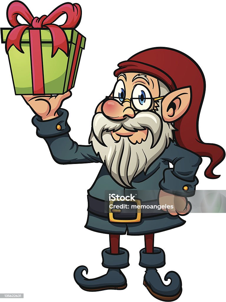 Christmas elf - Grafika wektorowa royalty-free (Prezent)