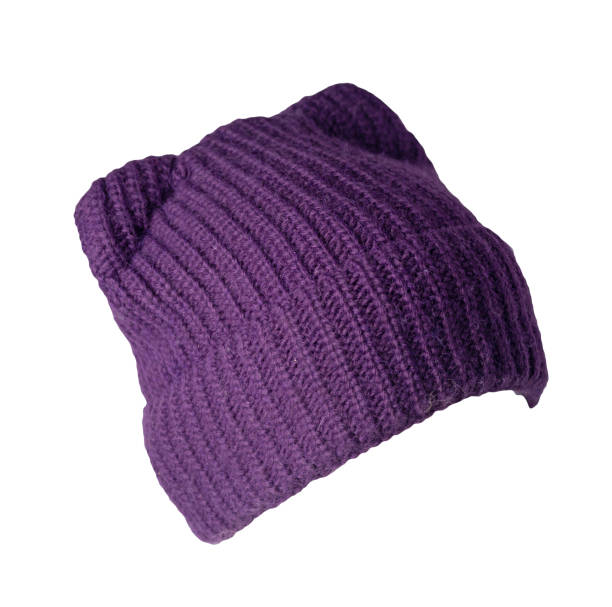 istock women's hat knitted isolated on white background. warm winter accessory 1356231707