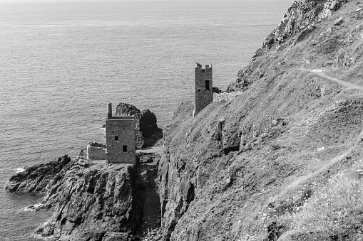 The engine houses atThe Crown Mines at Botallack mine in Cornwall