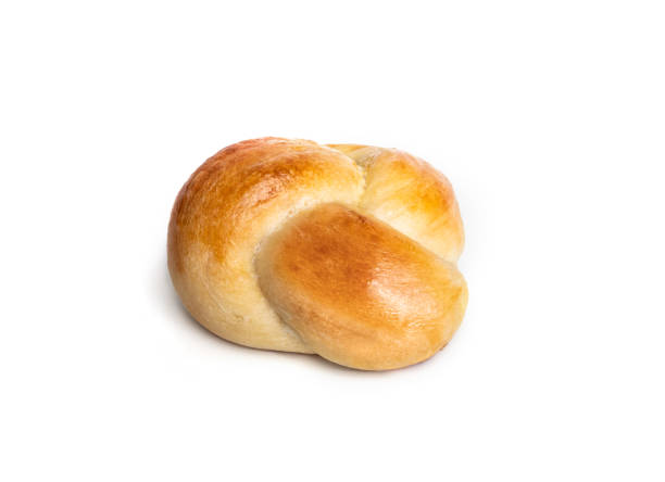 istock Single yeast bread bun in perspective view. 1356233981