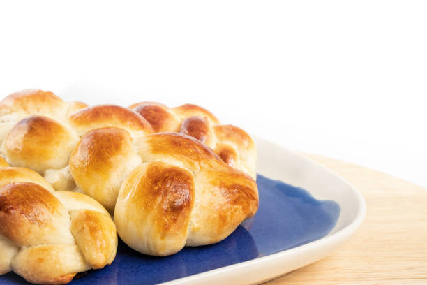 istock Multiple small braided buns on a plate. 1356233987
