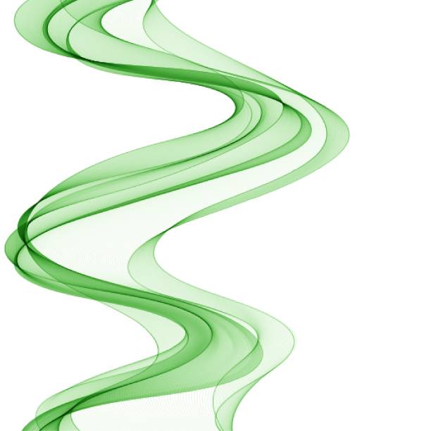 istock Abstract green wavy lines. Colorful vector background. smoke Transparent green wave. eps 10 1356234148
