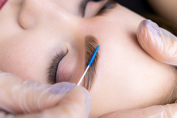istock Eyebrow lamination blonde model eyebrow lamination 1356234464