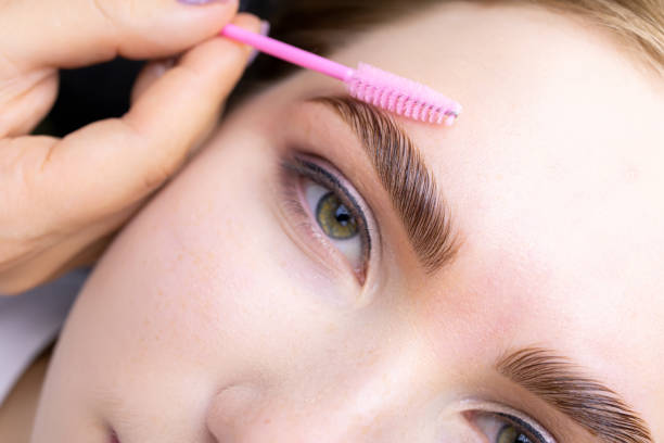 istock Eyebrow lamination blonde model eyebrow lamination 1356235001