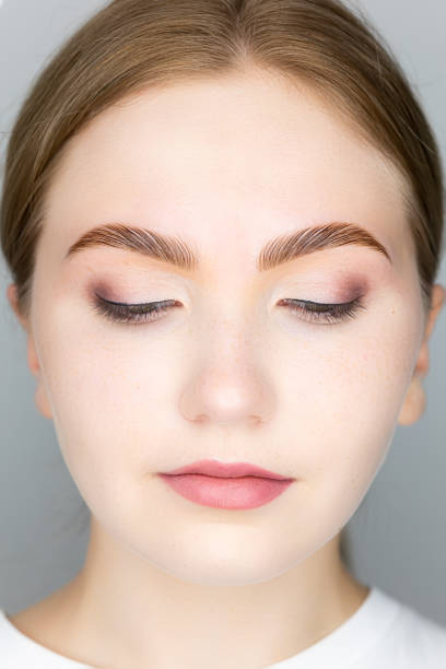 istock Eyebrow lamination blonde model eyebrow lamination 1356235080