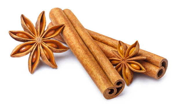 istock Delicious cinnamon and star anise on white 1356237959