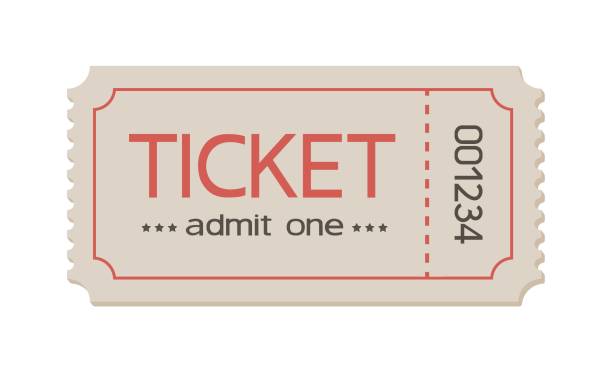 istock Ticket. Paper ticket with stars and the inscription 