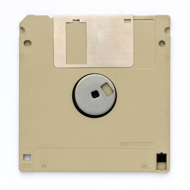 istock Old 3 1/2 inch floppy disks - back side 1356247947