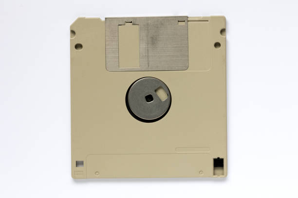 istock Old 3 1/2 inch floppy disks - back side 1356247965