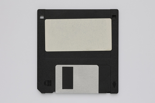 Black 3 1/2 inch floppy disk - Front side