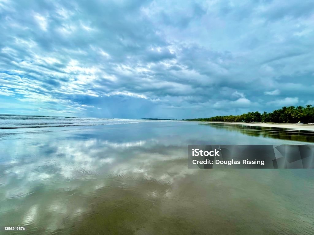 Beach & Reflection - Quepos, Costa Rica Beach Stock Photo