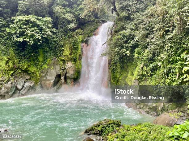Rio Celeste Waterfall Tenorio Volcano National Park Stock Photo - Download Image Now