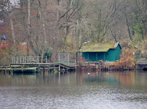 Fisherman's hut on the lake