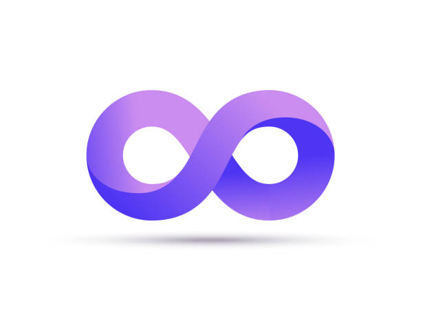 ilustraciones, imágenes clip art, dibujos animados e iconos de stock de icono de bucle de símbolo del logotipo de infinito, ciclo infinito de 8 mobius - sign symbol abstract circle