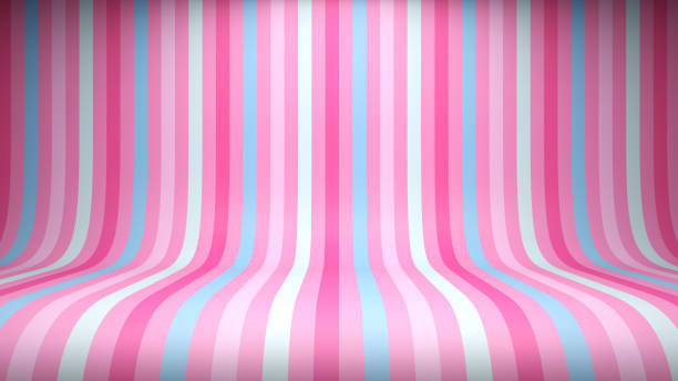 striped studio backdrop in pink tones - atölye stock illustrations