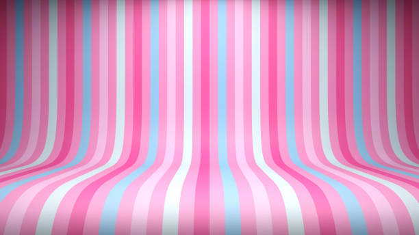 Striped studio backdrop in pink tones Striped studio backdrop in pink tones with empty space for your content Candy stock illustrations