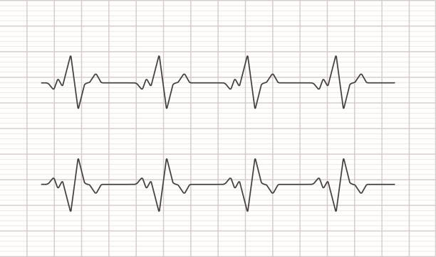 Heartbeat ecg electrocardiogram vector graph wave line. Ekg cardio heart beat cardiology frequency monitor Heartbeat ecg electrocardiogram vector graph wave line. Ekg cardio heart beat cardiology frequency monitor. heart rate stock illustrations