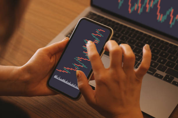 istock Bitcoin price chart on digital exchange on smartphone 1356264445