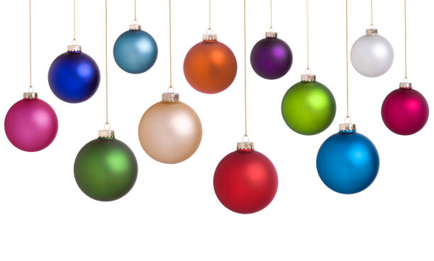 istock Christmas baubles in all colors isolated on white 1356273927